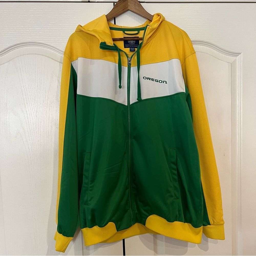 Oregon Ducks zippered hoodie track jacket